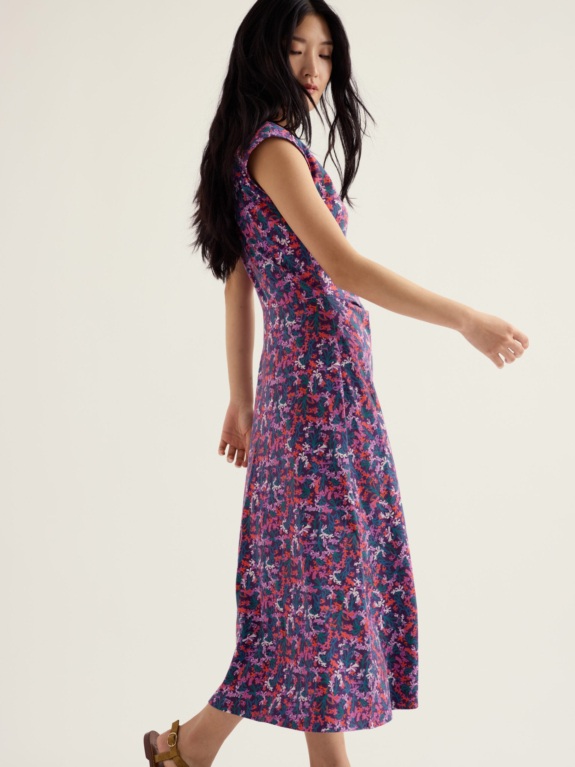 Fettling Dress Summer Fronds Purple Kale – Bild 4