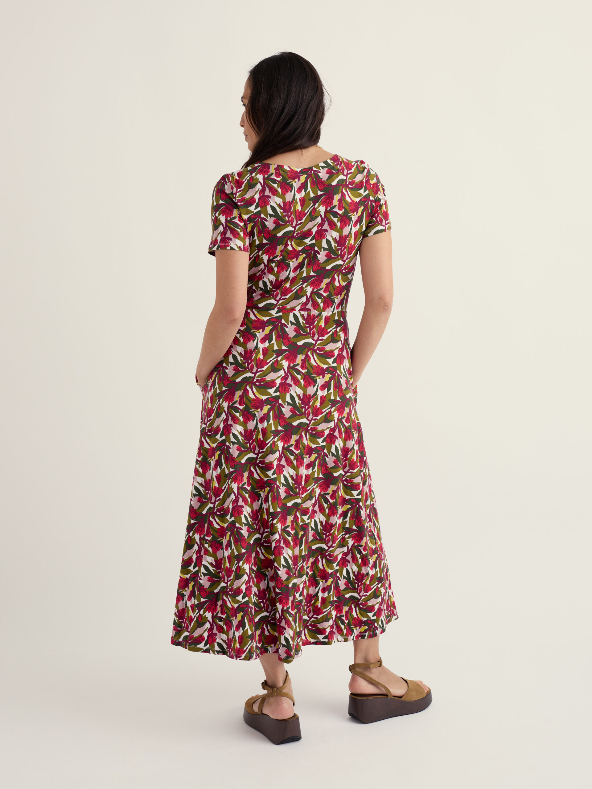 S/S Veronica Dress Abstract Protea Chalk – Bild 4
