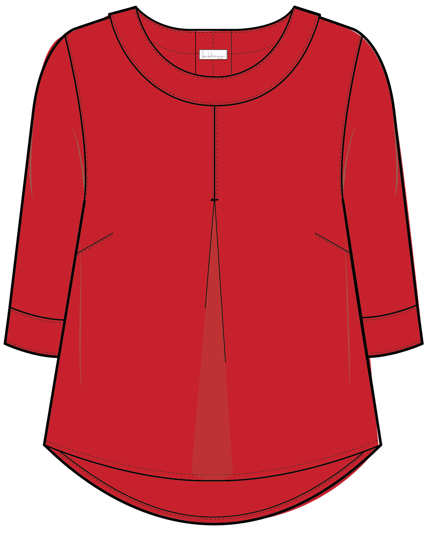 Blusenshirt Leinen Erdbeere – Bild 3