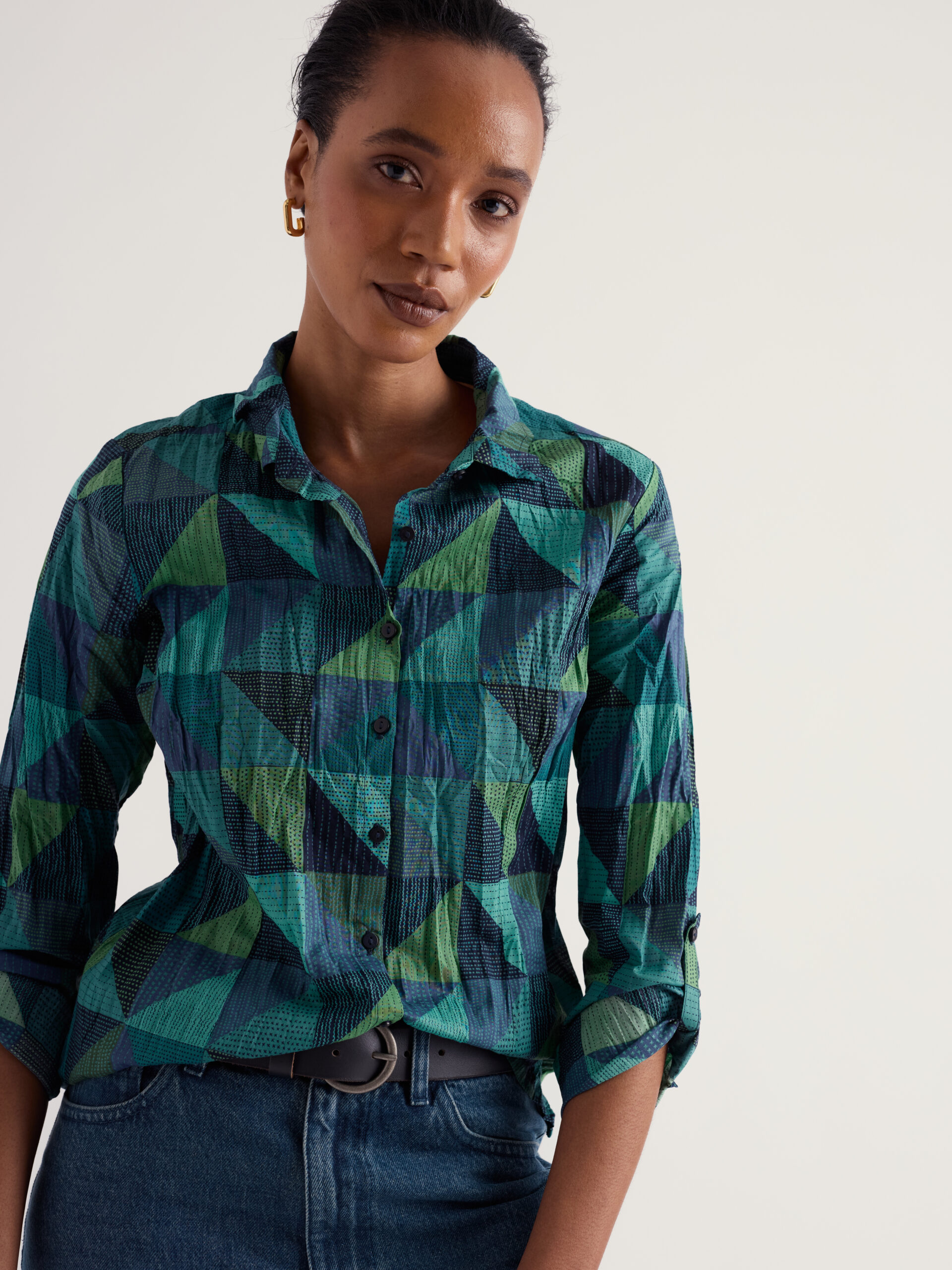 Larissa Shirt Blanket Geo Estuary