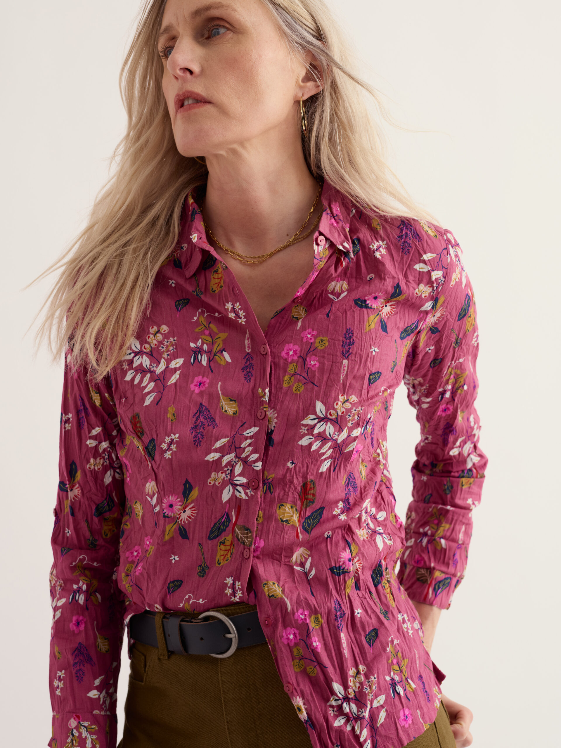 Larissa Shirt Flora Study Rosa