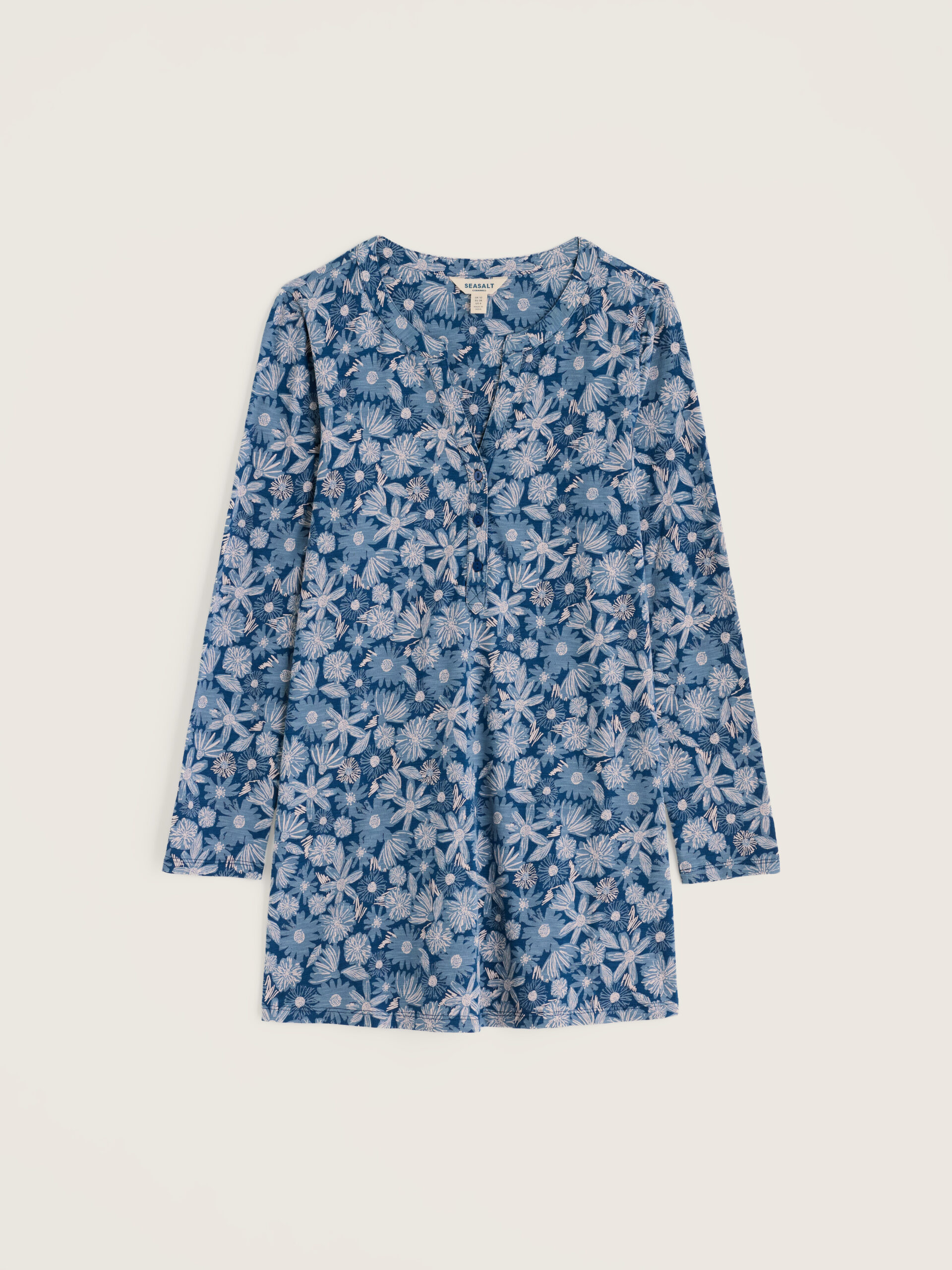 Moon Window Tunic Sketchbook Blooms Marine – Bild 2