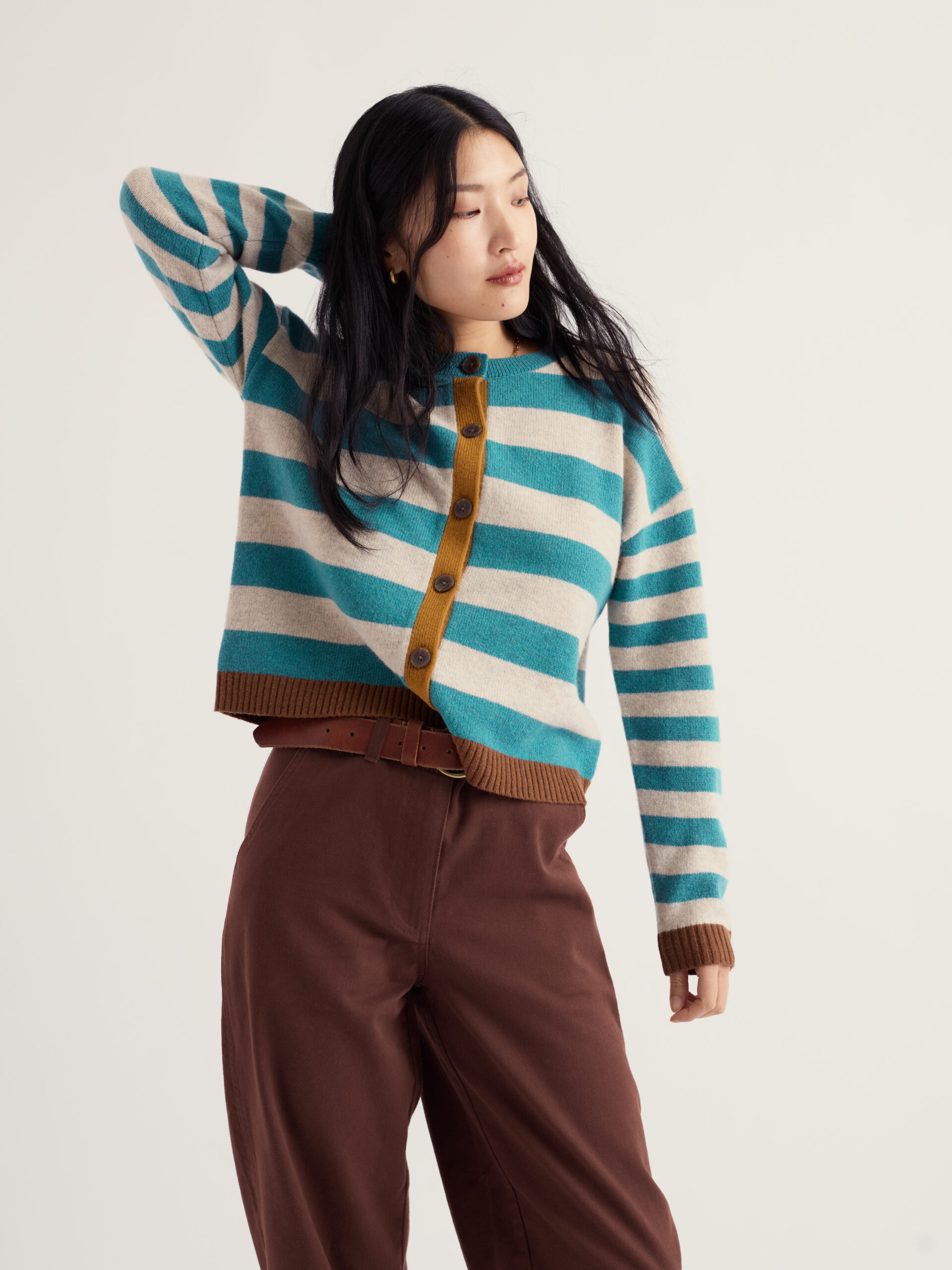 Pinwell Cardigan Bright Shape Estuary Mix – Bild 5