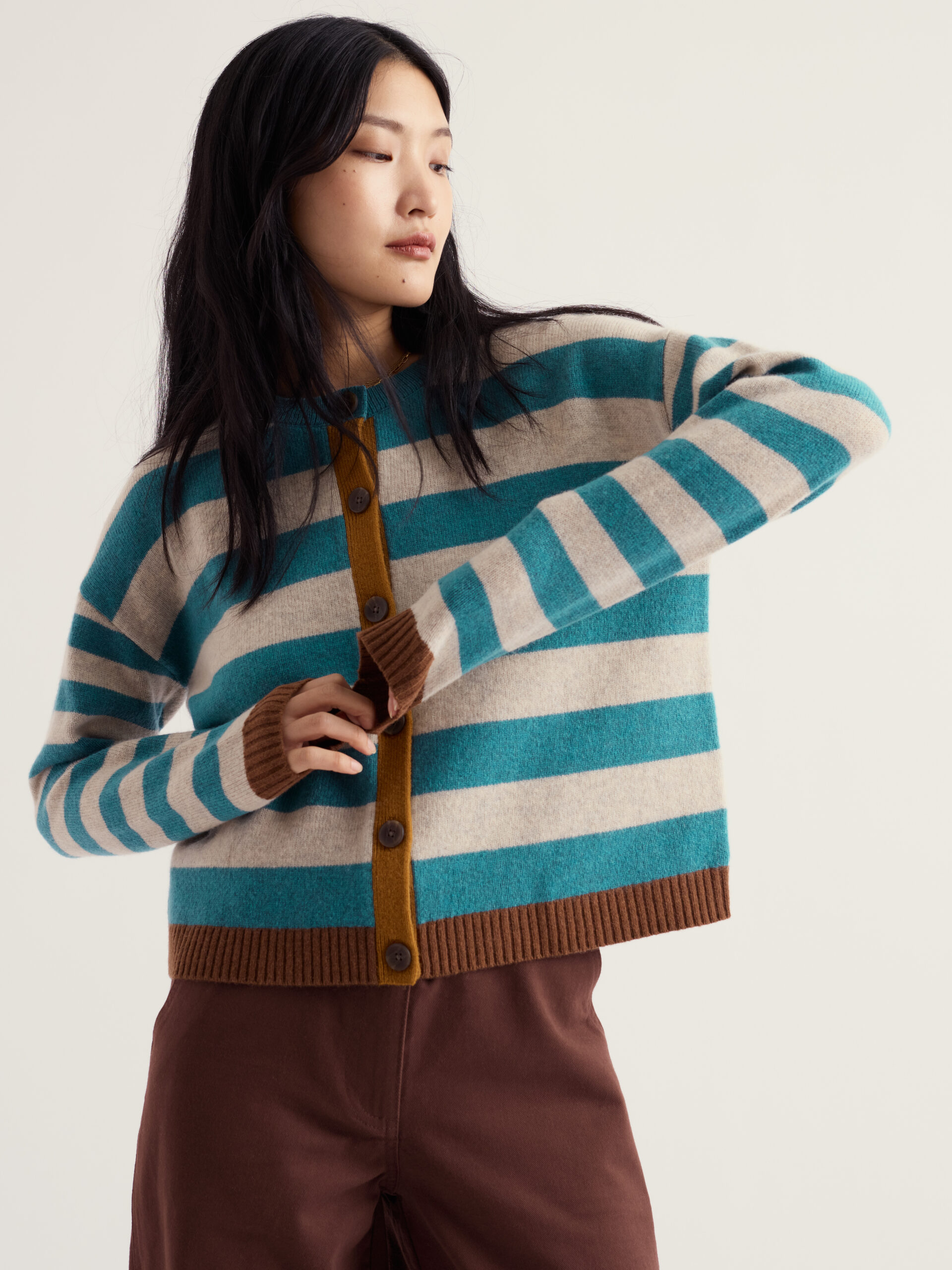 Pinwell Cardigan Bright Shape Estuary Mix – Bild 7