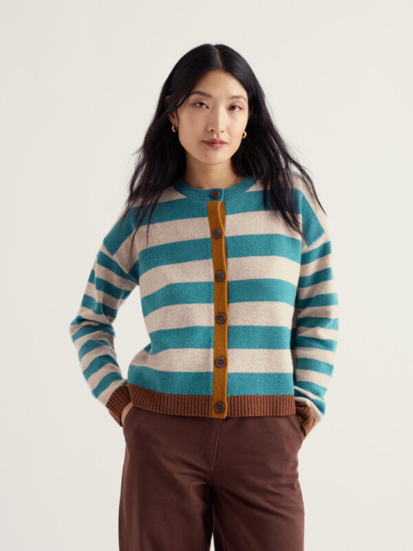 Pinwell Cardigan Bright Shape Estuary Mix