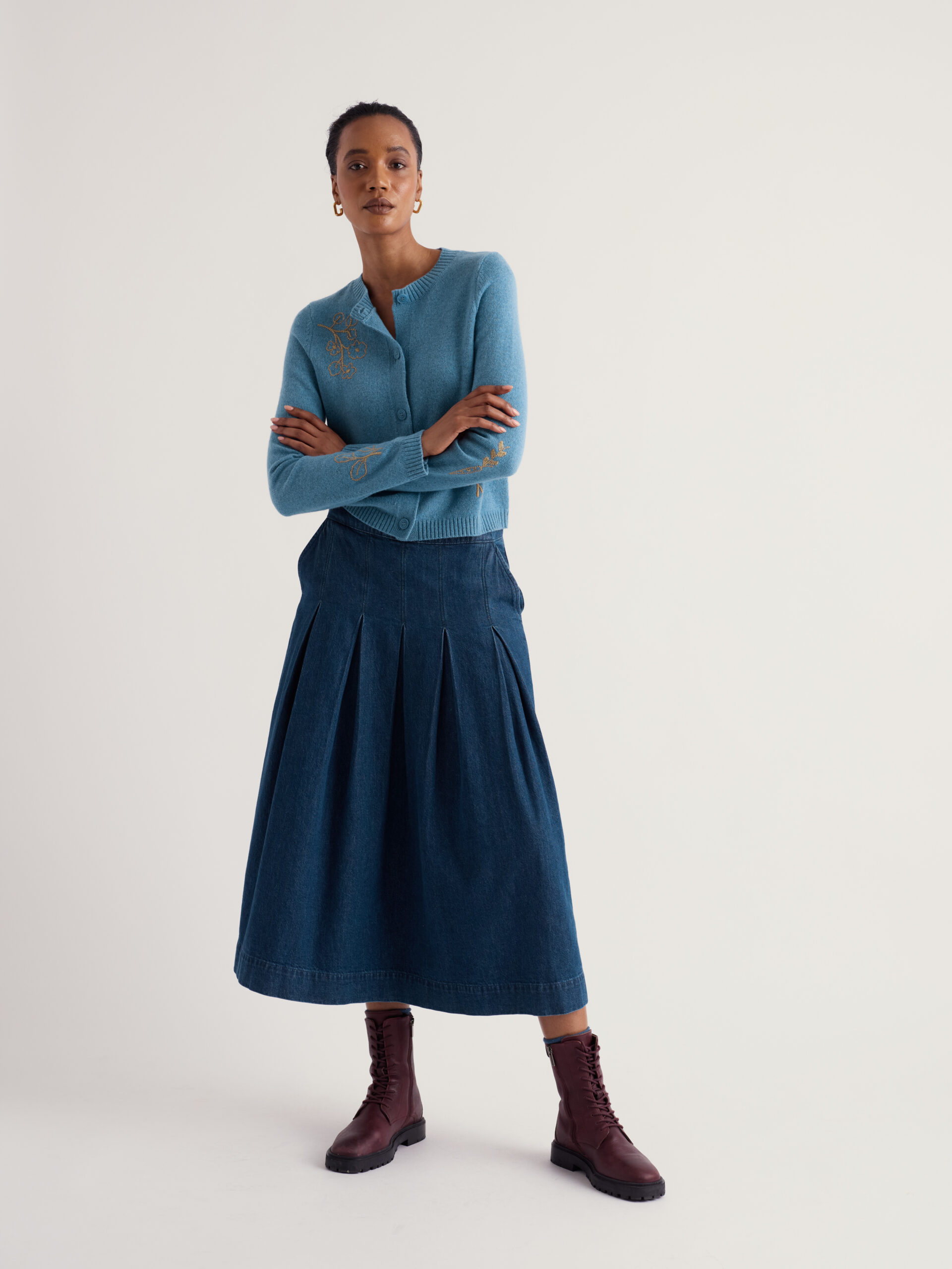 Potting Shed Cardigan Flora Study Cadet – Bild 3