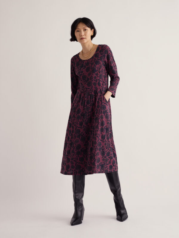 3/4 Enor Dress Allium Flowers Plum Berry