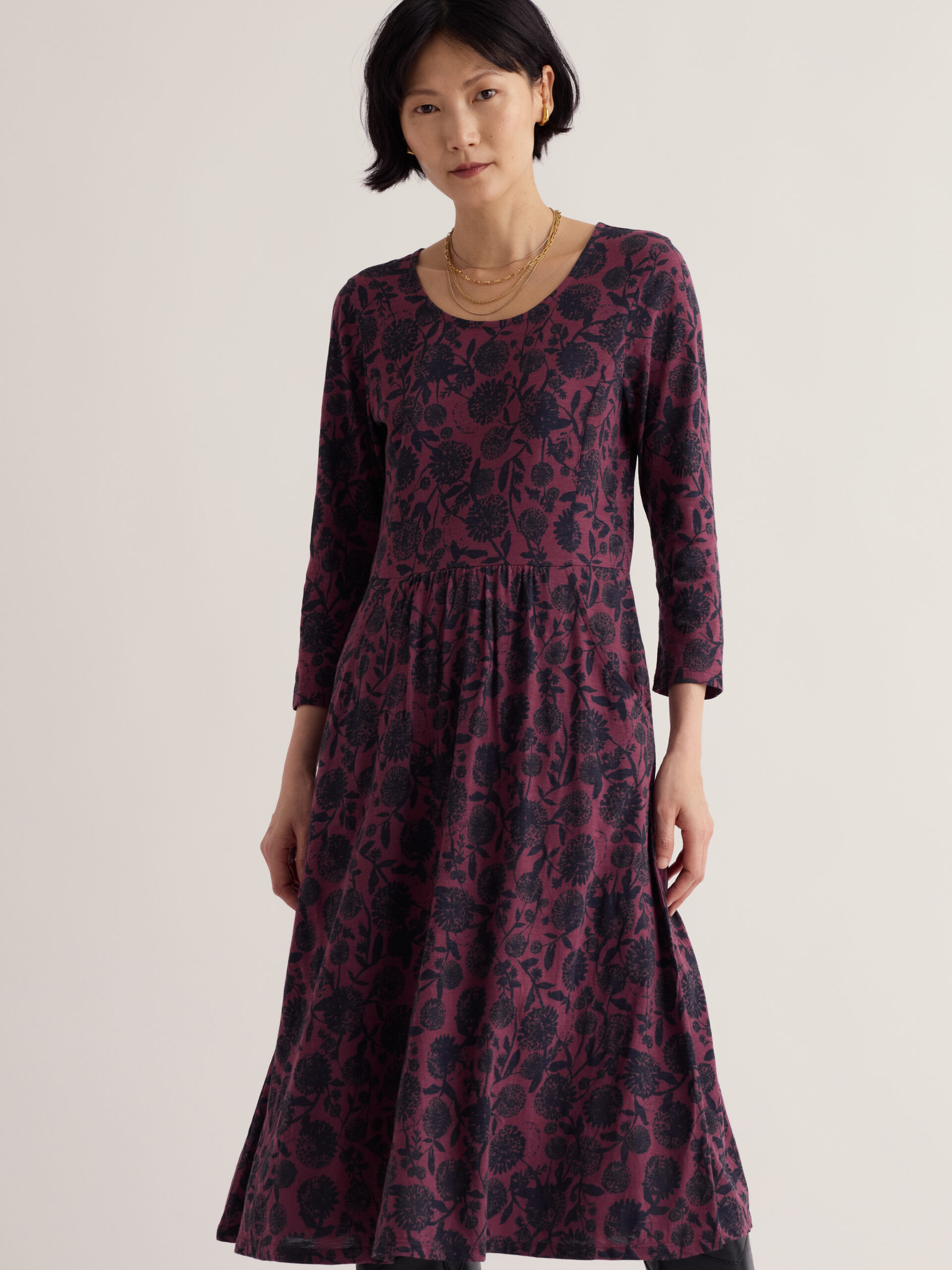 3/4 Enor Dress Allium Flowers Plum Berry – Bild 3