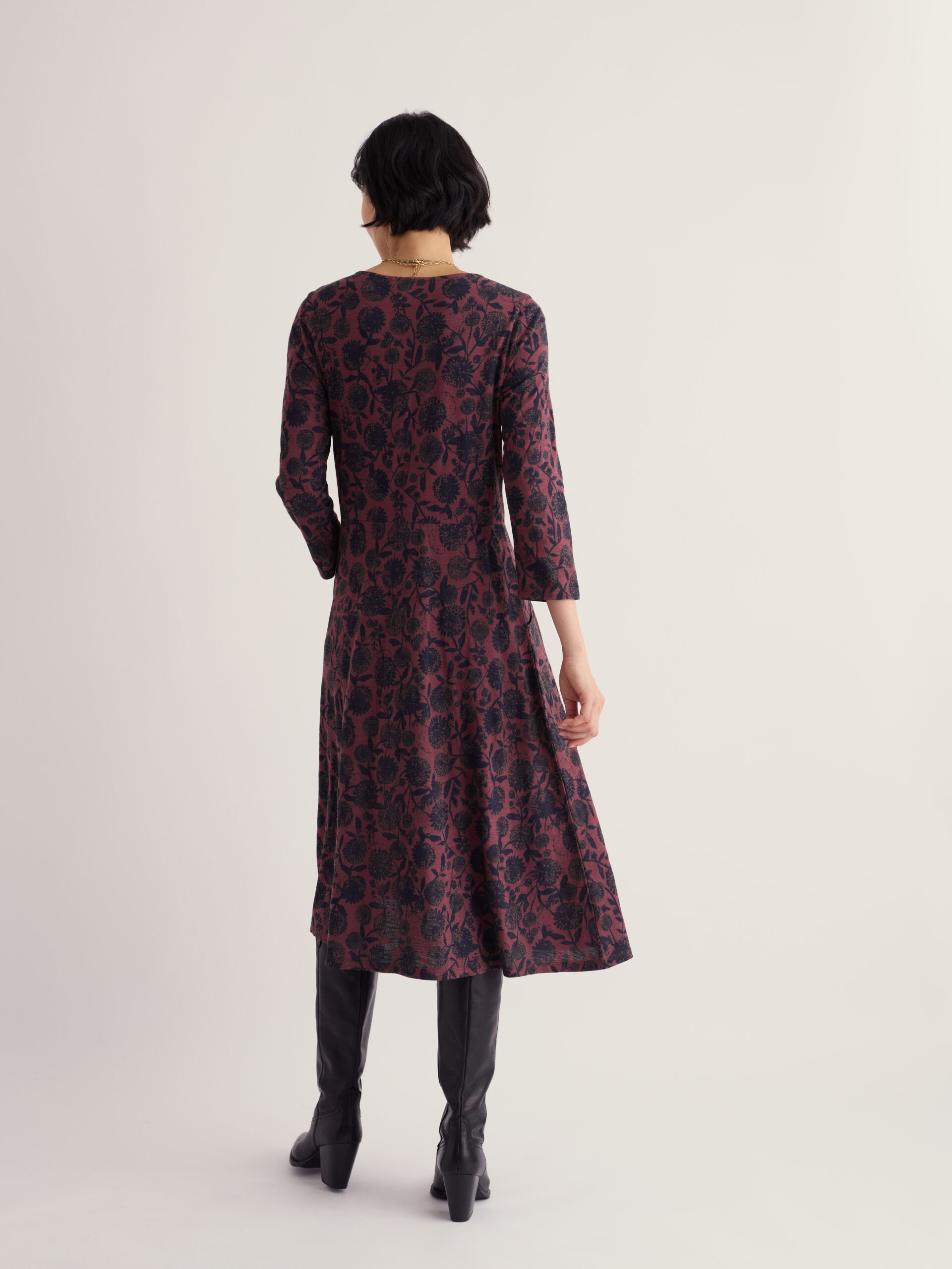 3/4 Enor Dress Allium Flowers Plum Berry – Bild 4