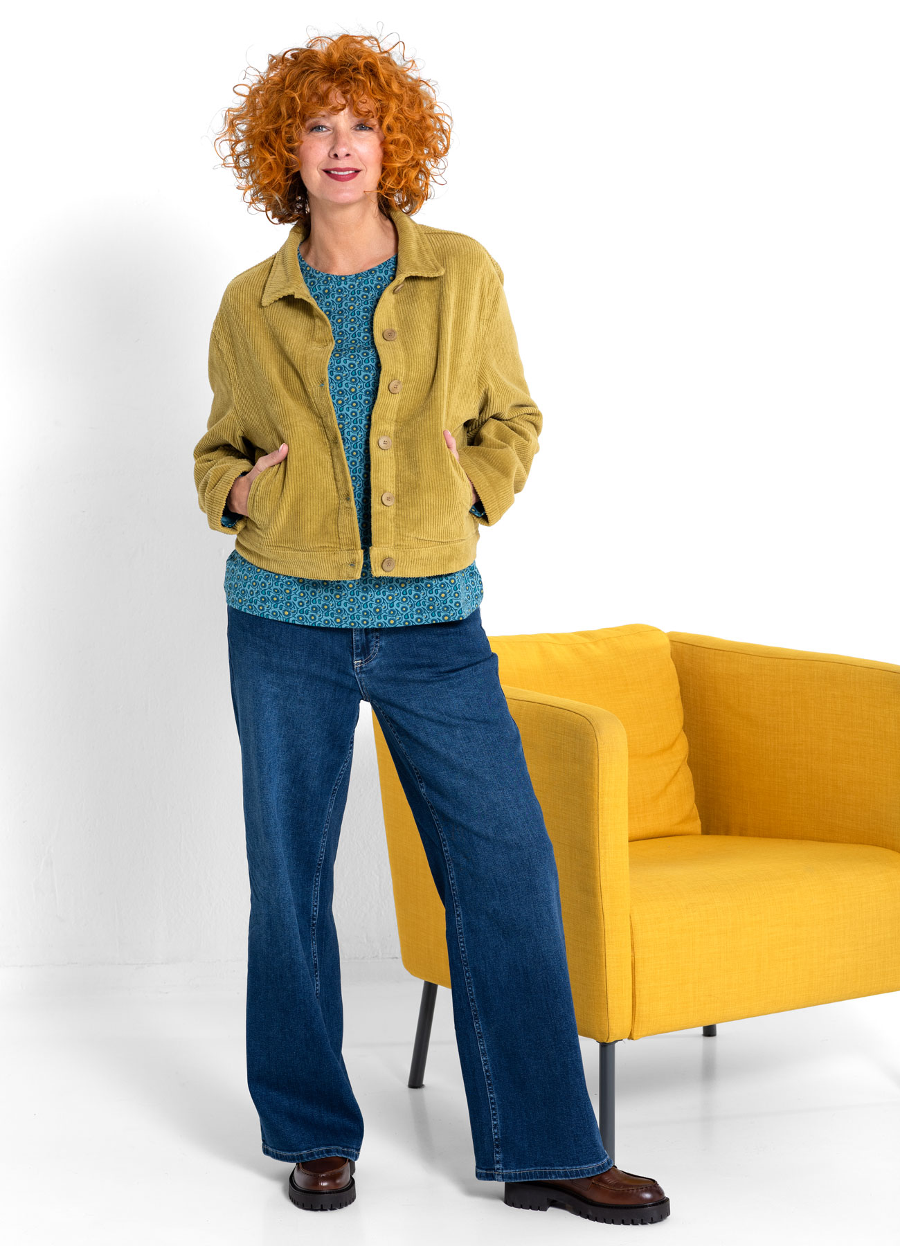 Breitcordjacke avocado – Bild 2