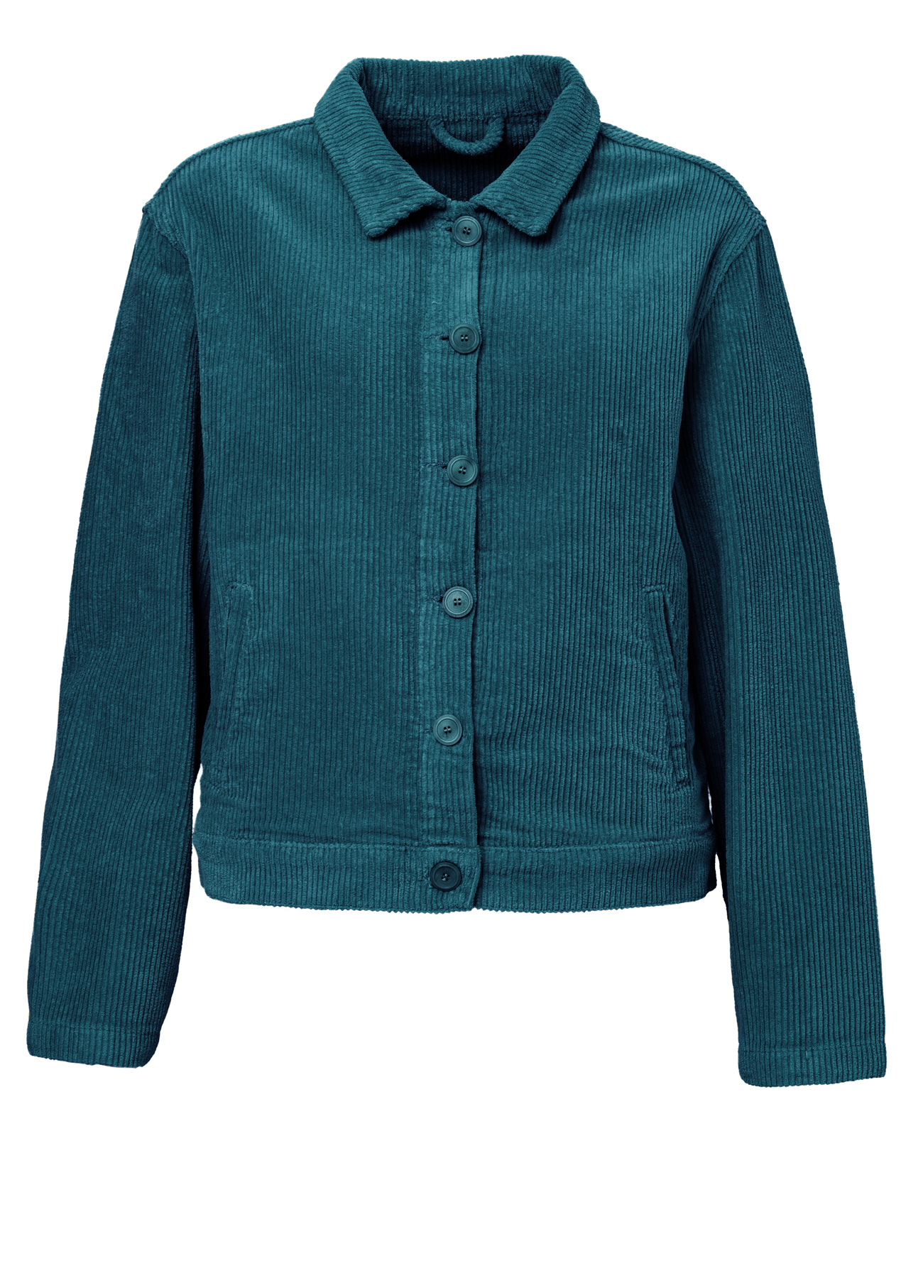 Breitcordjacke dunkelpetrol