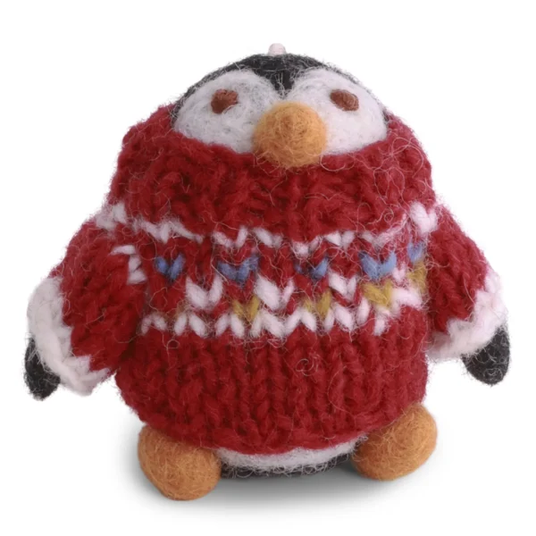 Hängedekoration Pinguin im Pullover