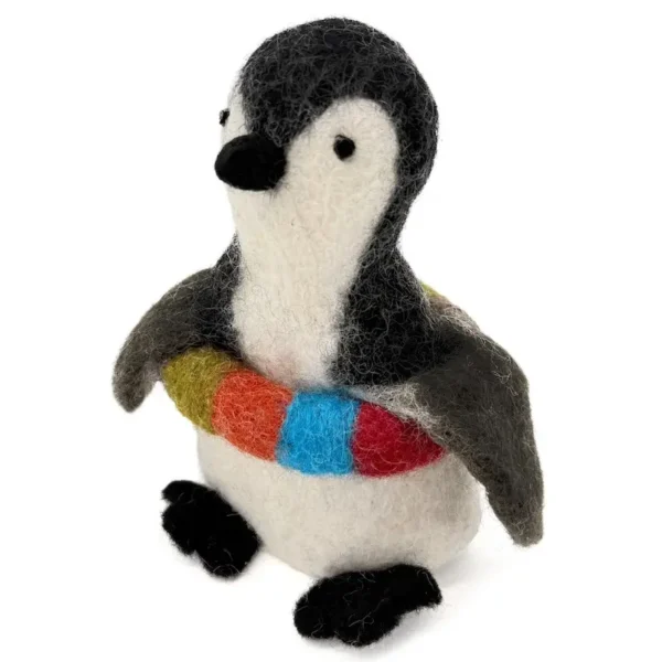 Eierwärmer Pinguin mit Rettungsring bunt