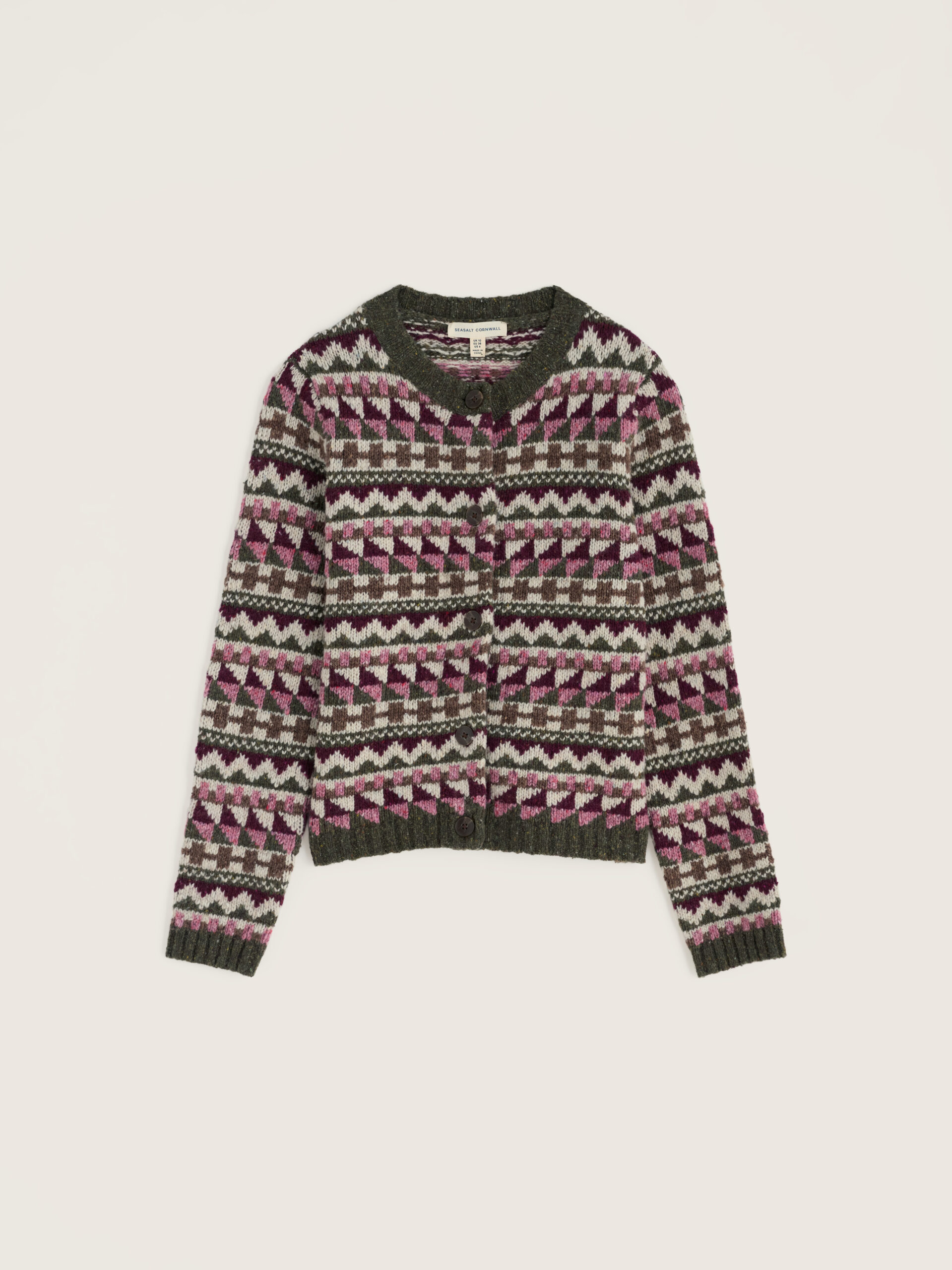 Dawson Pick Cardigan Fair Isle-Zig Zag Geo Dark Hellebore – Bild 5