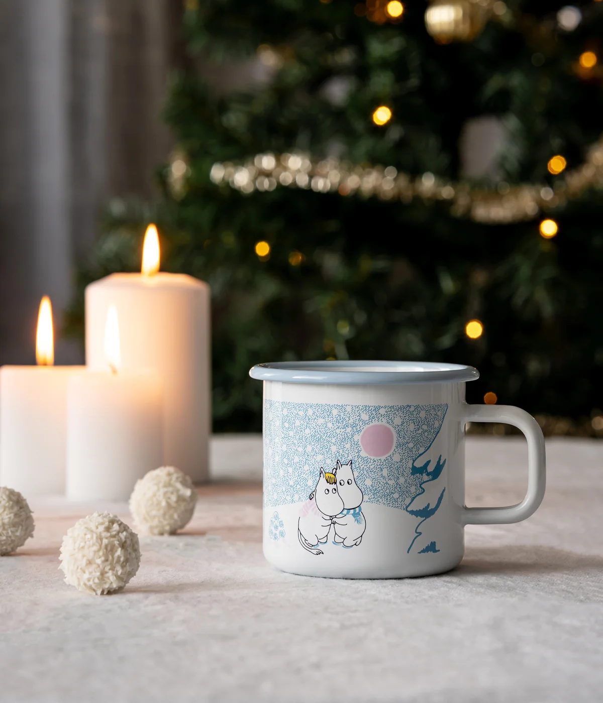 Moomin Emaille Becher Let it Snow 3,7dl – Bild 2