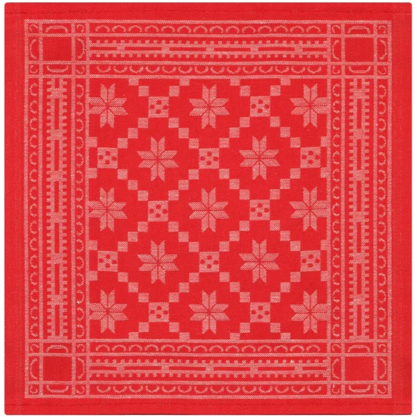 Kleine Mitteldecke Åttebladrose rot 35*35cm