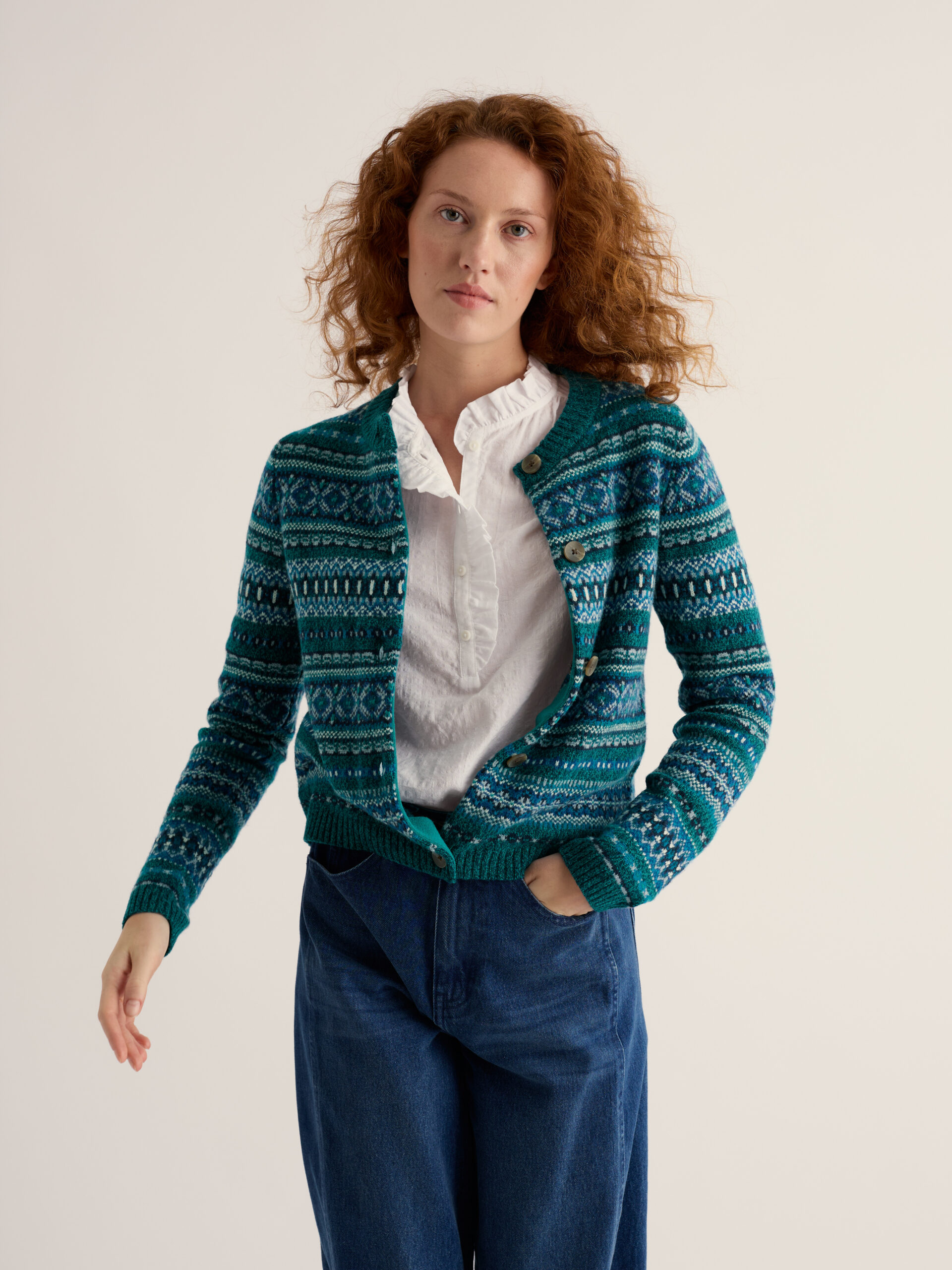 Percella Cove Cardigan Larkspur Loch Multi – Bild 2