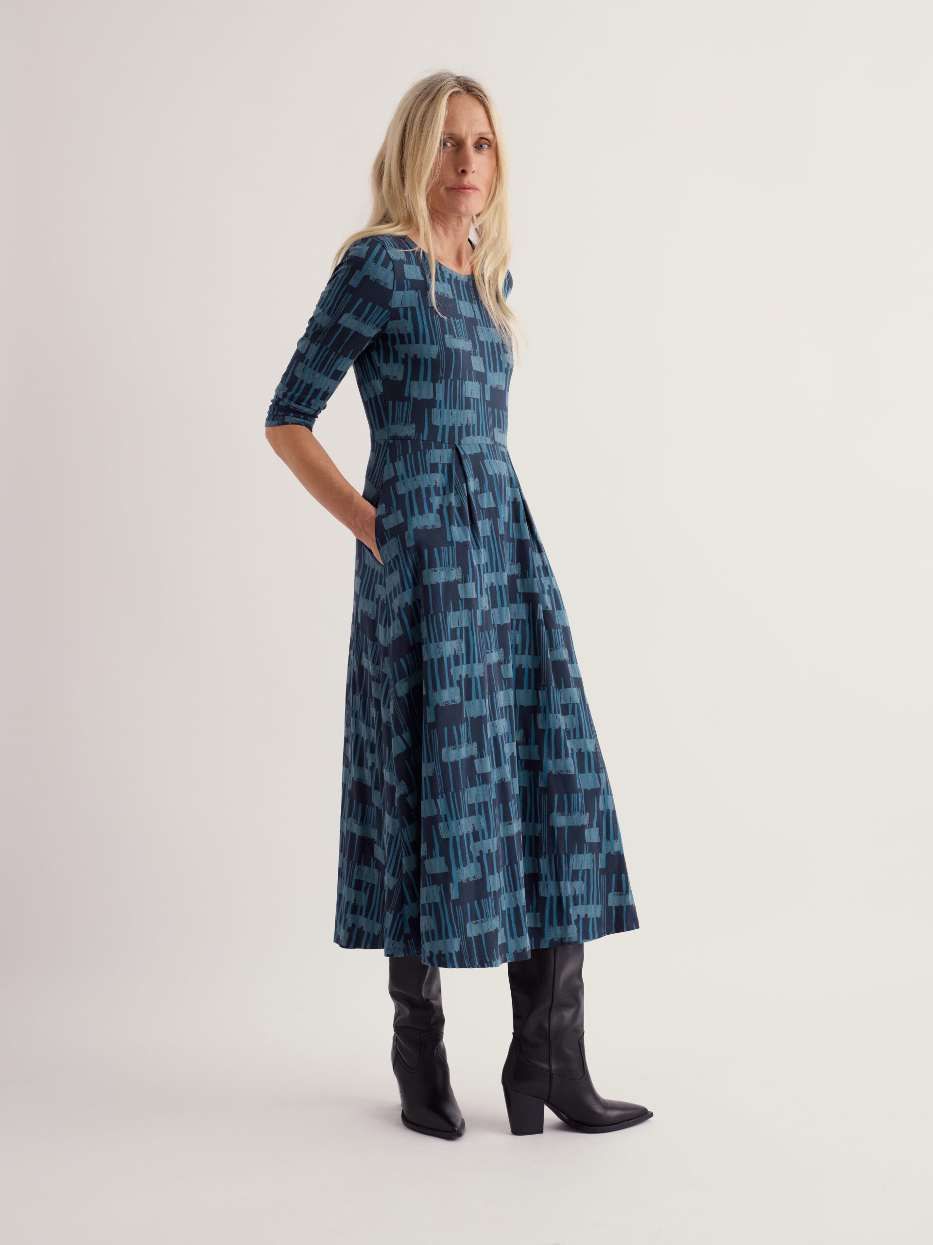 Veronica Dress Painted Treescape Maritime – Bild 4