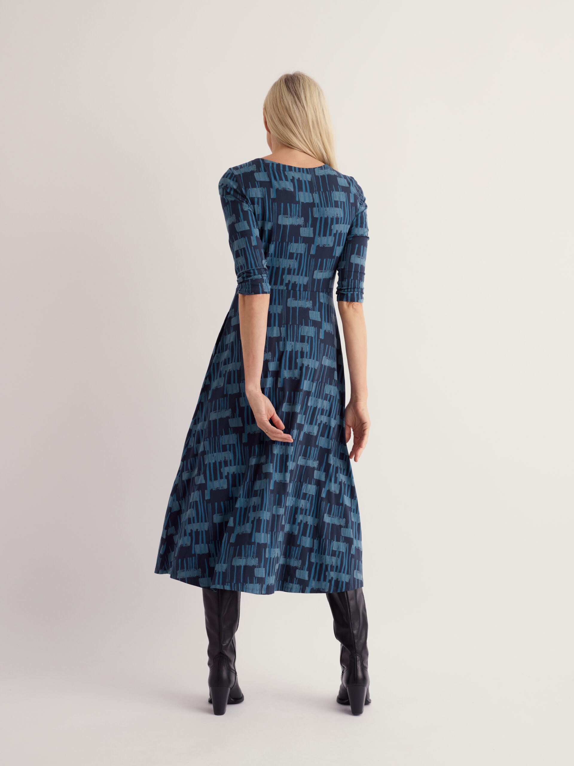 Veronica Dress Painted Treescape Maritime – Bild 3